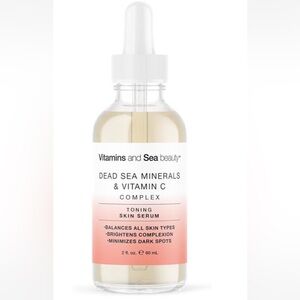 NIB Vitamins and Sea Beauty - Dead Sea Minerals & Vitamin C, Toning Skin Serum